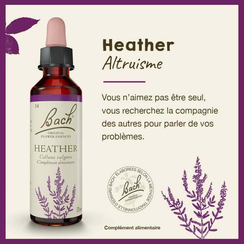 Fleurs de Bach Heather n°14...