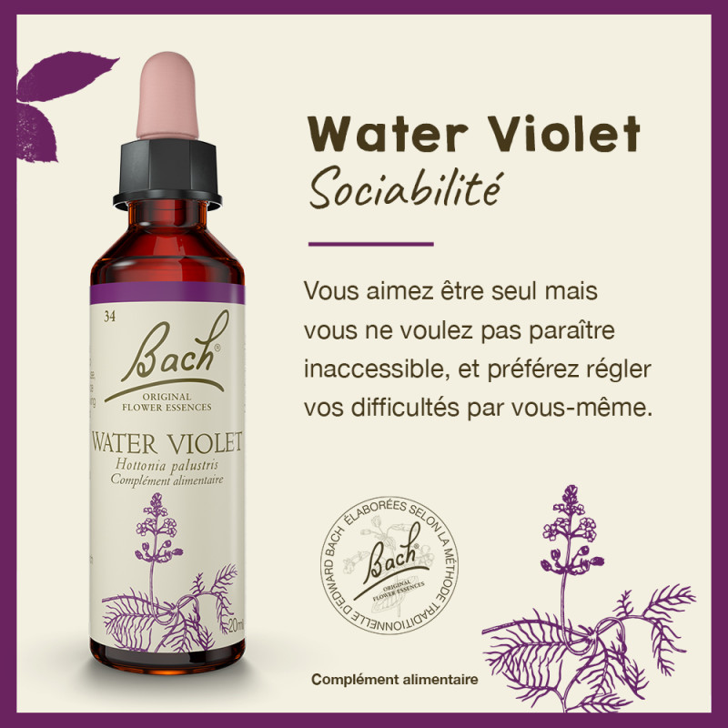 Fleurs de Bach Water Violet...
