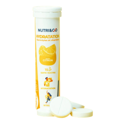 Nutri&Co Hydratation Électrolytes citron 15 comprimés effervescents
