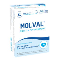 Dielen Molval Oméga 3 & péptides bioactifs 60 capsules