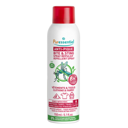 Puressentiel Anti-Pique spray répulsif 8h vêtements et tissus 150ml