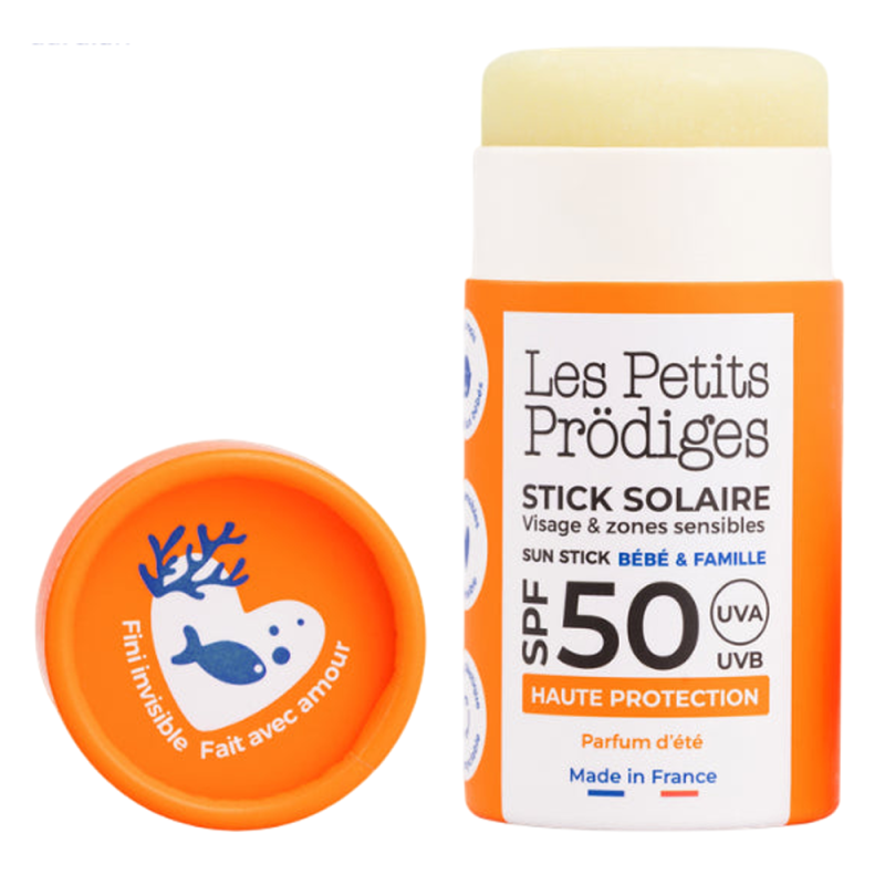 Les Petits Prödiges Stick Solaire Visage SPF50 parfum d'été 15gr
