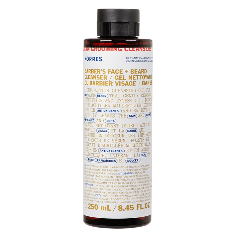 Korres Athenian Grooming Gel Nettoyant Visage + Barbe 250ml
