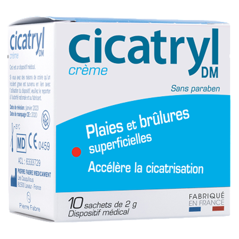 Cicatryl DM Crème plaies et brûlures superficielles 10 sachets