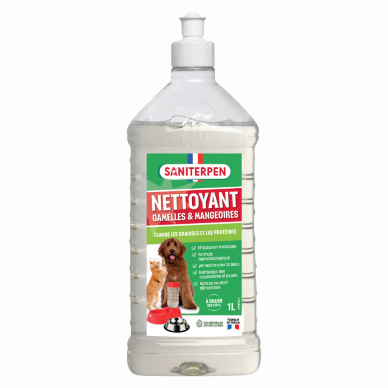 Saniterpen Nettoyant Spécial Gamelles et Mangeoires 1L