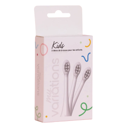 My Variations Kids Pack 3 têtes de brosse à dents enfants White