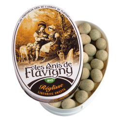 Les Anis de Flavigny Boîte ovale Bonbons Réglisse bio 50gr