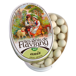 Les Anis de Flavigny Boîte ovale Bonbons Anis bio 50gr