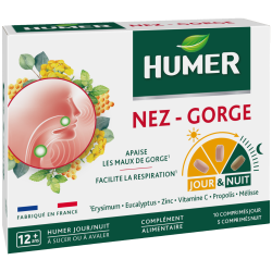 Humer Jour/Nuit Nez-Gorge 15 comprimés
