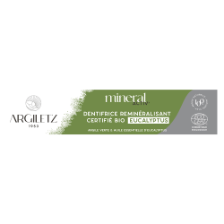 Argiletz Dentifrice reminéralisant certifié bio Eucalyptus 75ml