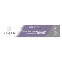 Argiletz Dentifrice reminéralisant certifié bio Romarin 75ml