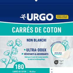 Urgo Carrés de coton non blanchi 10 x 8cm 180 Carrés