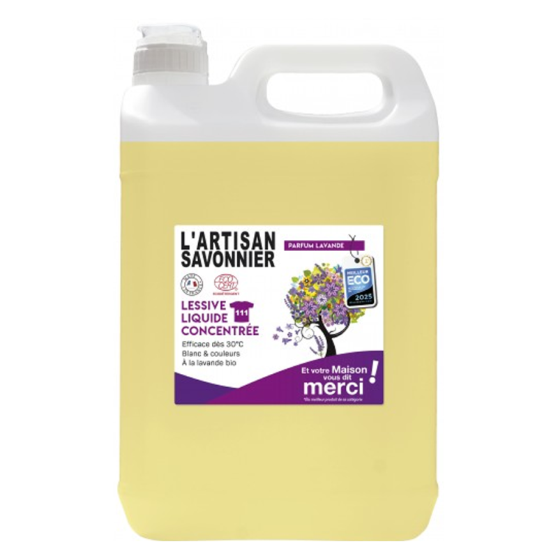 Gravier L'Artisan Savonnier Lessive Liquide Concentrée bio 5L