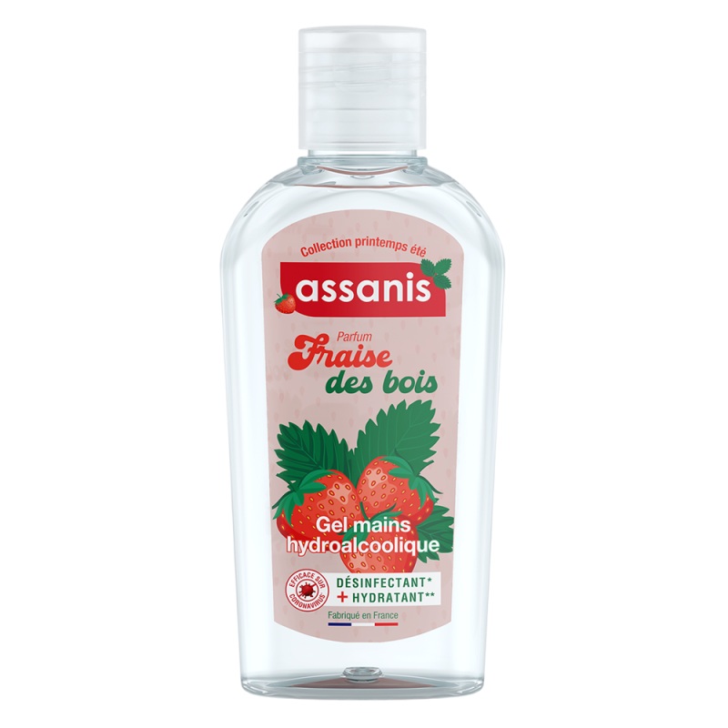 Gel mains hydroalcoolique Fraise des Bois 80ml