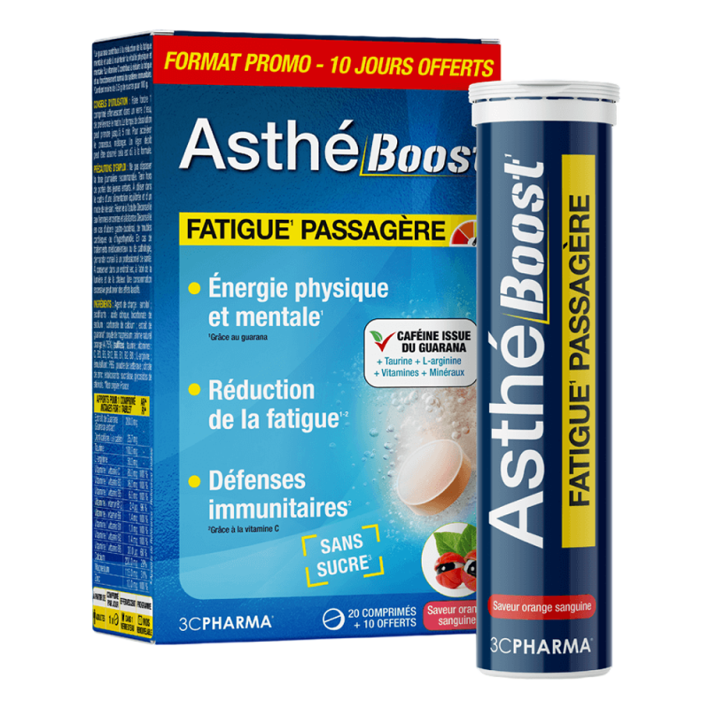 3C Pharma AsthéBoost Fatigue passagère 20 comprimés + 10 offerts