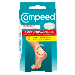 Compeed 10 pansements ampoules moyen format boîte de 10