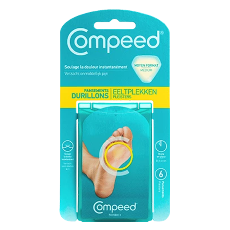 Compeed 6 Pansements Durillons moyen format