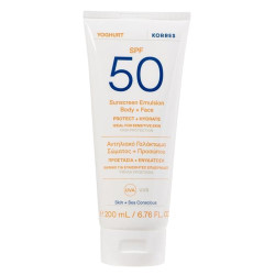Korres Yoghurt Emulsion solaire corps et visage SPF50 - 200ml