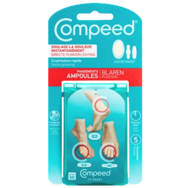 Compeed Pansement Ampoule Assortiment 5 pansements