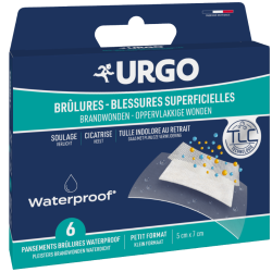 Urgo Brûlures et Blessures Superficielles Pansements petits formats x6