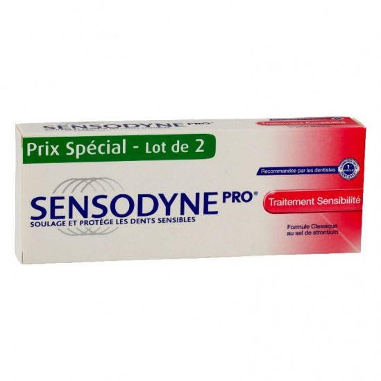 Sensodyne Pro dentifirice traitement sensibilité lot de 2x75ml