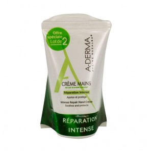 A-Derma Crème mains réparation intense lait 2x50ml