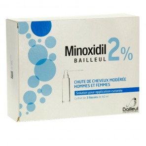 Minoxidil bailleul 2% solution pour application cutanée 3x60ml
