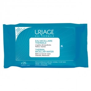 Uriage Eau Micellaire Thermale peaux normales à sèches 25 lingettes