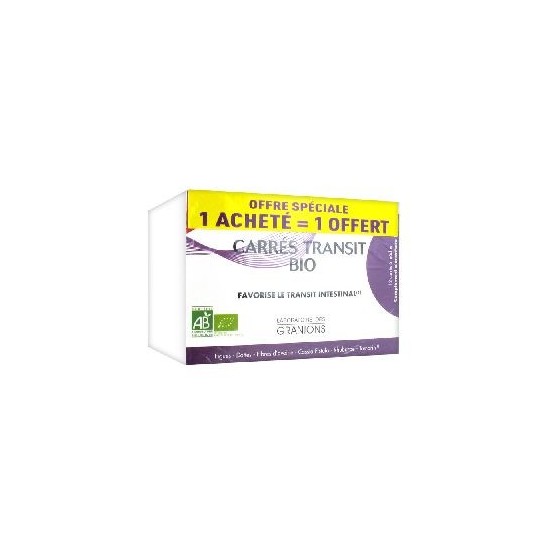 Granions Carrés Transit bio lot de 2 x 12 carrés à mâcher