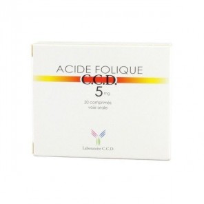 CCD Acide folique 5mg 20 comprimés
