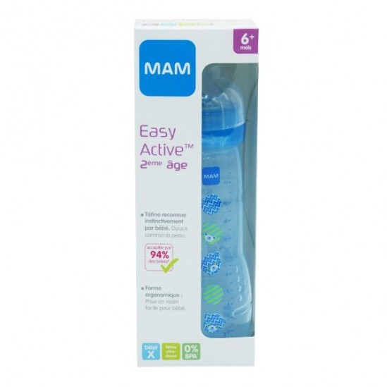 MAM Easy Active Biberon 6 mois+ bleu 330ml