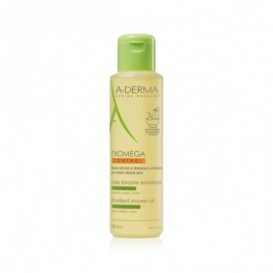 A-Derma Exomega control huille lavante émolliente flacon 500ml