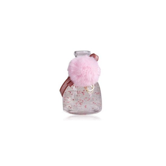 Tentation cadeau de noël toscane transparent à paillettes cœurs roses