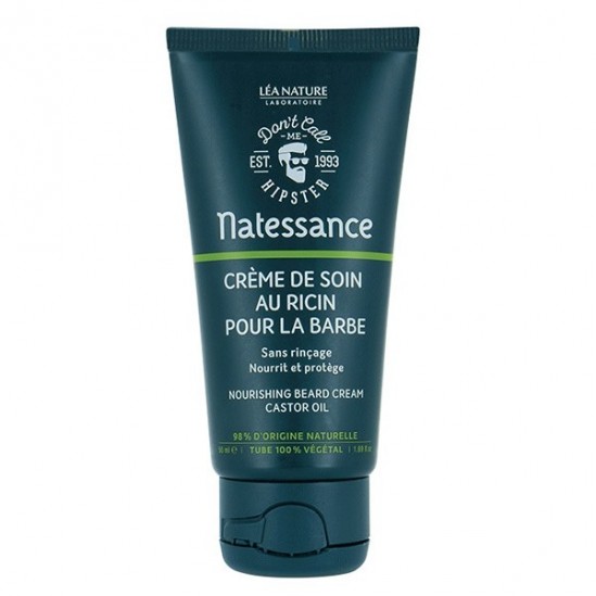 Natessance Crème de Soin au Ricin pour la barbe sans rinçage 50ml