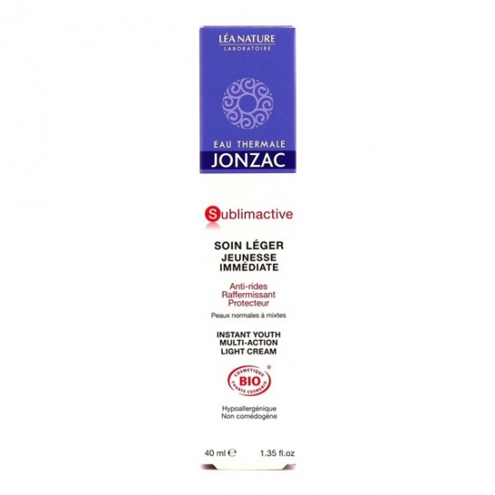 Jonzac Sublimactive soin léger jeunesse immédiate bio 40ml