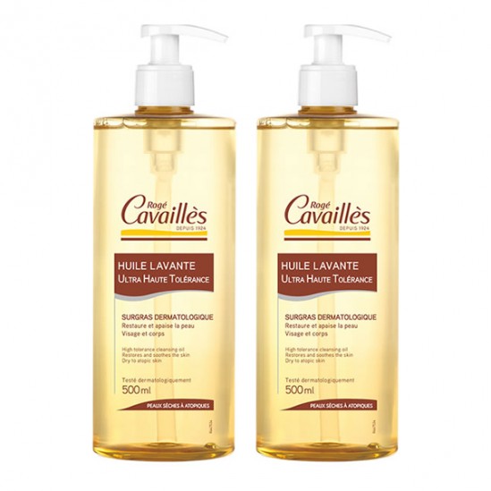 Rogé cavaillès dermo-u.h.t. huile lavante surgras 2 x 500ml