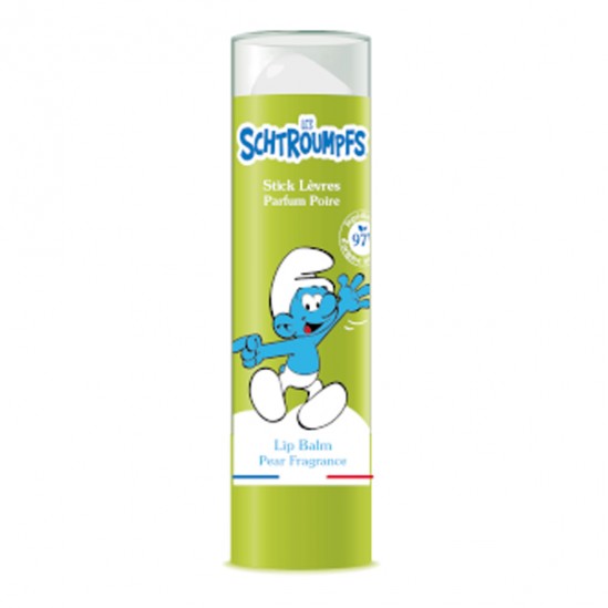 Le comptoir du bain les schtroumpfs stick lèvres parfum poire 4g