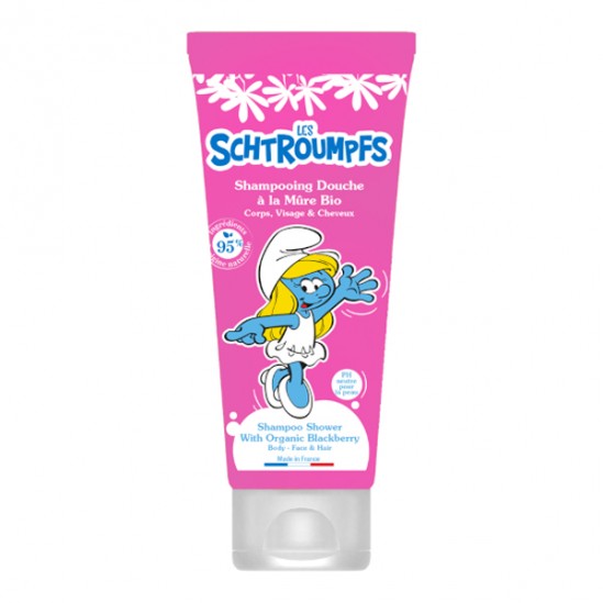 Le comptoir du bain les schtroumpfs shampooing parfum mûre bio 200ml