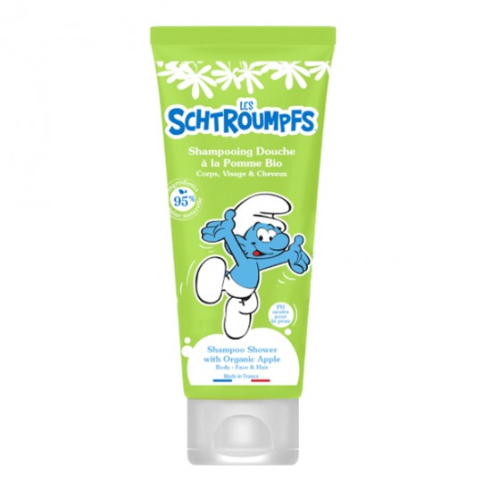 Le comptoir du bain les schtroumpfs shampooing parfum pomme bio 200ml