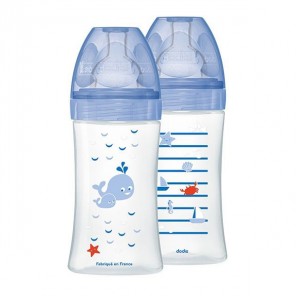 Dodie Biberon Anti-Colique 0-6 mois débit 2 lot de 2x270ml