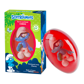Le comptoir du bain les schtroumpfs savon solide parfum cerise 80g