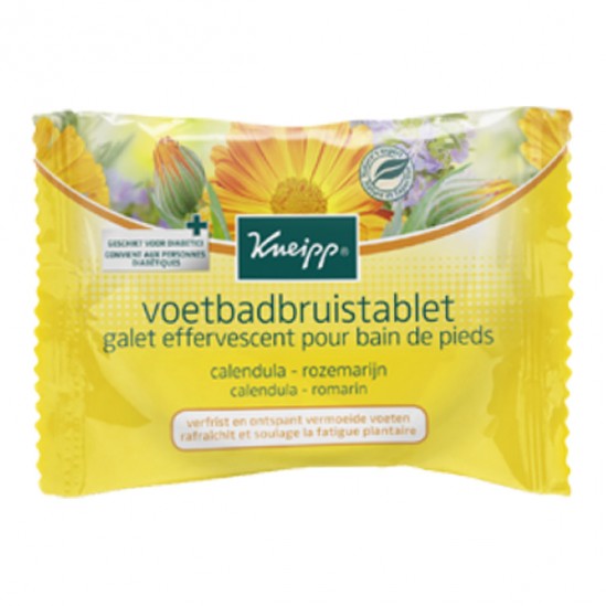 Kneipp galet effervescent pour bain de pieds calendula et romarin 80g