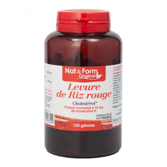 Nat&form levure de riz rouge cholestérol 120 gélules