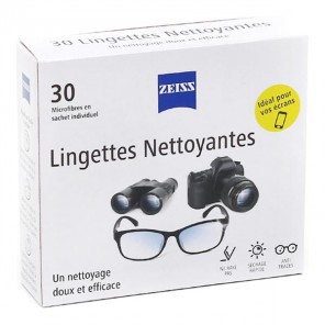 Zeiss lingettes nettoyantes pour lunettes 30 lingettes