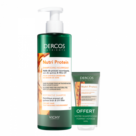 Dercos Nutrients Shampooing Nutri Protein + format voyage 50ml offert