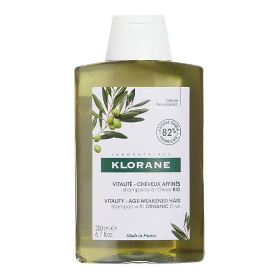 Klorane shampoing à l'olivier bio vitalité cheveux affinés 200ml