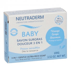 Neutraderm baby savon surgras douceur 3 en 1 100g