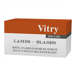 Vitry men care 10 lames pour rasoir de sûreté papillon