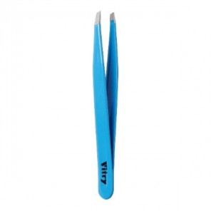 Vitry pince à épiler pocket mors biais inox bleu