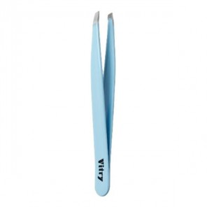 Vitry pince à épiler pocket mors biais inox bleu